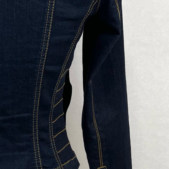 Cache Military Denim Cropped Jacket Size XS - Picture 9 of 13